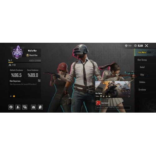  ? PUBG Mobile 7.5 Seviye Klan Satışı! Yüksek Seviye, Aktif Üyelik, Mükemmel İtibar! ?