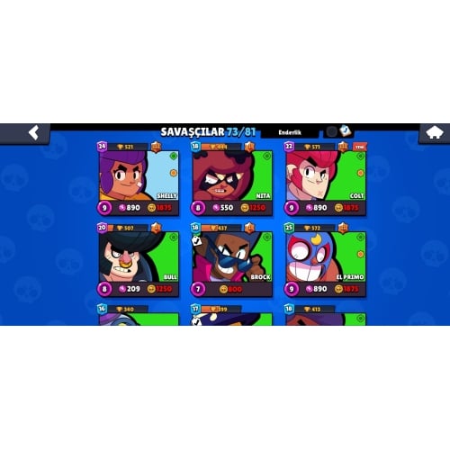  Brawl Stars Hesabı müq