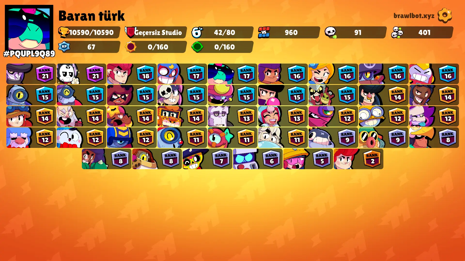  Brawl stars hesab 10000 kupadır