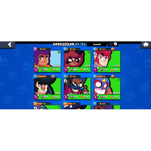  Brawl stars hesap 4 efsanevili