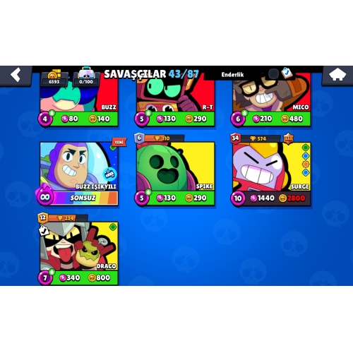  Brawl stars 3 efsanevi karakter 6000+ kupa