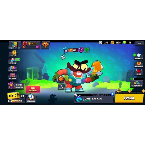  Brawlstars hesap 36 karakter