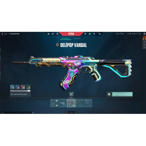  Yağmacı Bıçak,Delipop Vandal,Yağmacı Vandal,Oni Phantom,Battlepass özel skinler max seviye