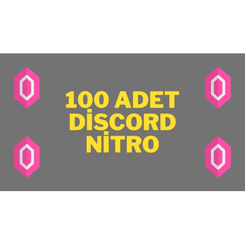  100 Adet  1 Aylık Nitro 2x Boost