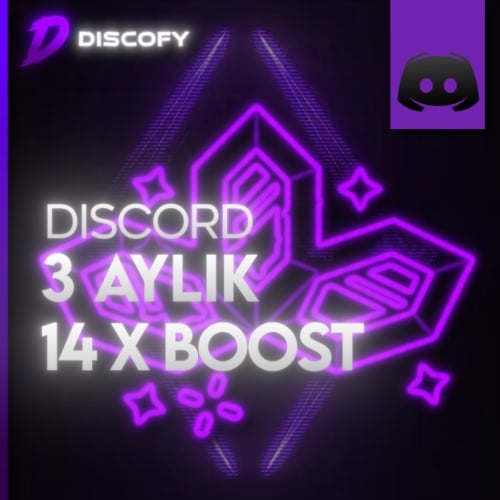  ANINDA TESLIM Discord 3 AYLIK 14X Boost  Sınırsız Stok