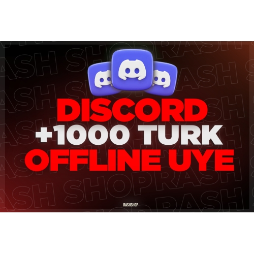  ANINDA Resimli Discord 1000 OFFLINE Üye