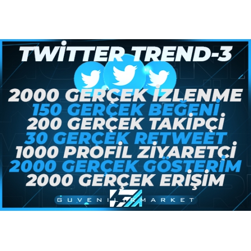  7X  TWİTTER KEŞFET PAKETİ 3  GELİŞİM ETKİLİ