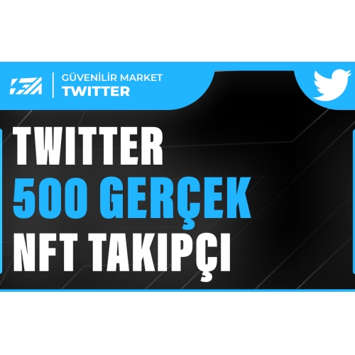  500 Twitter NFT-Kripto Takipçi - HIZLI BÜYÜME