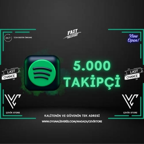  Garanti⭐SPOTİFY 5000 TAKİPÇİ⭐