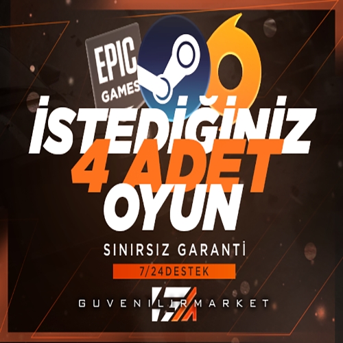  İstediğiniz 4 Oyun + Garanti + Destek