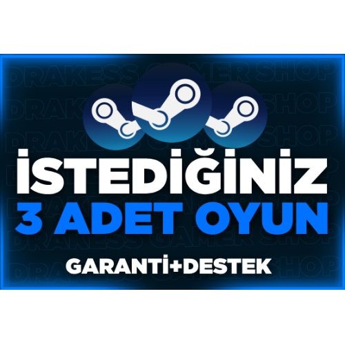  İSTEDİĞİNİZ 3 OYUN + SINIRSIZ GARANTİ  DESTEK