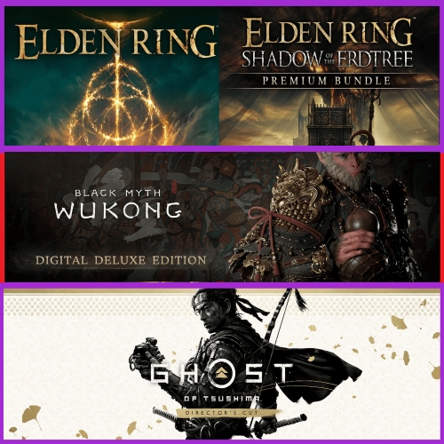  Elden Ring + Black Myth Wukong + Ghost Of T.