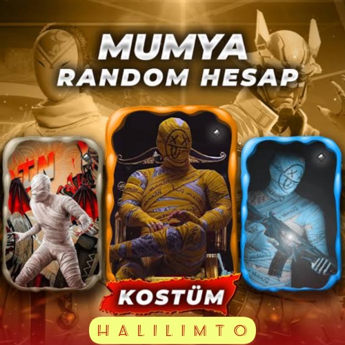  MAVİ -SARI-KIRMIZI-BEYAZ MUMYA RANDOM--PUBGM RANDOM HESAP