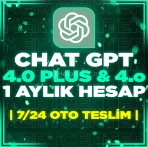  ChatGPT 4 - 4o PLUS - 1 AYLIK