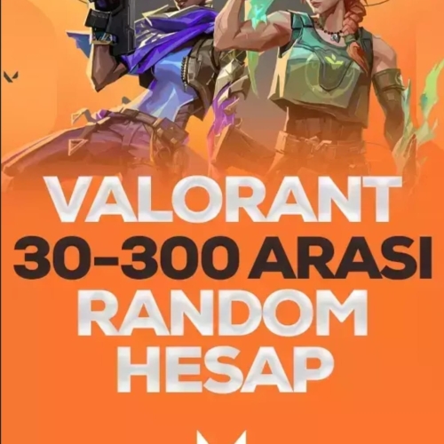  Valorant 30-300 Skinli random TR Hesap