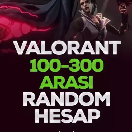  Valorant 100-300 Skinli random TR Hesap