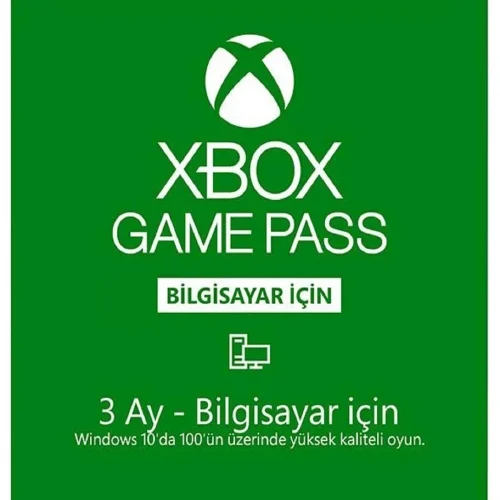  3 Aylık KOD Xbox Pc Gamepass - EA GAMES UBISOFT İÇERİR KENDİ HESABINIZDA DİREKT AKTİF EDEBİLİRSİNİZ