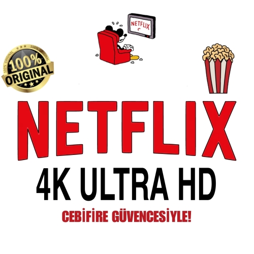  GÜVENİLİR 1 AYLIK NETFLİX 4K ULTRA HD!