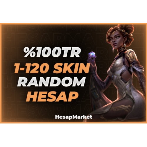  League Of Legends 100 TR 1-120 SKIN VİP RANDOM HESAP