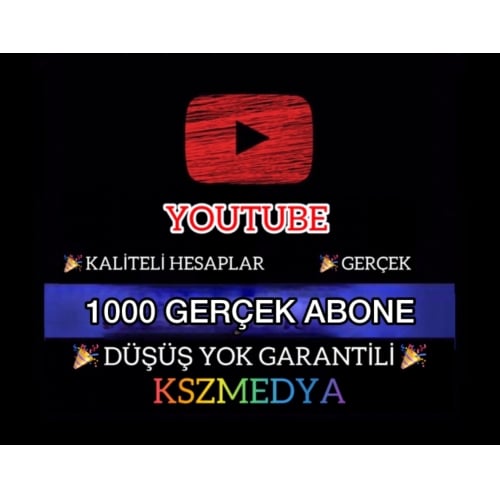  GARANTİLİ YouTube 1000 Gerçek Abone