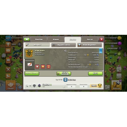  Clash Of clans satılık klan