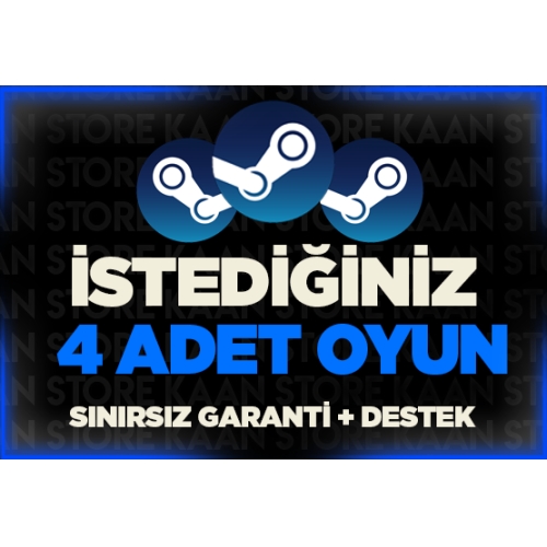  İstediğiniz 4 Oyun + Sınırsız Garanti