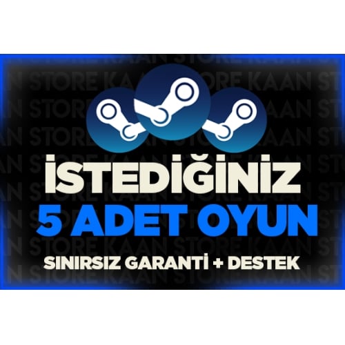  İstediğiniz 5 Oyun + Sınırsız Garanti