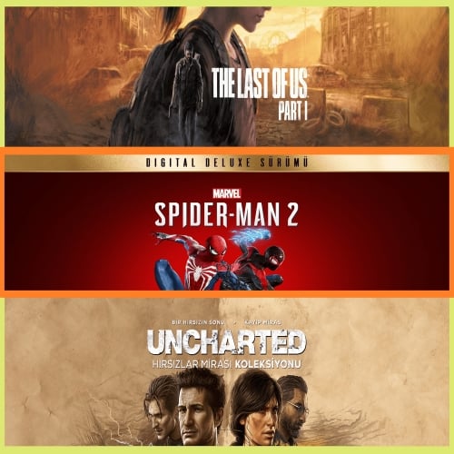  The Last of Us Part I + Spiderman 2 + Uncharted