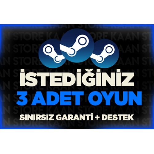  İstediğiniz 3 Oyun + Sınırsız Garanti