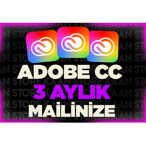  MAİLİNİZE TANIMLANIR  3 Aylık Adobe CC