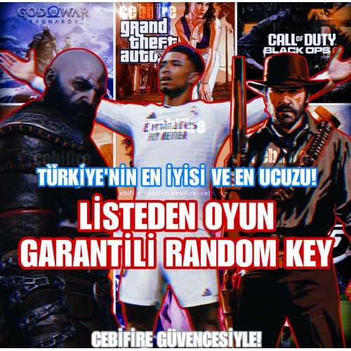  POPÜLER OYUN GARANTİLİ RANDOM KEY!